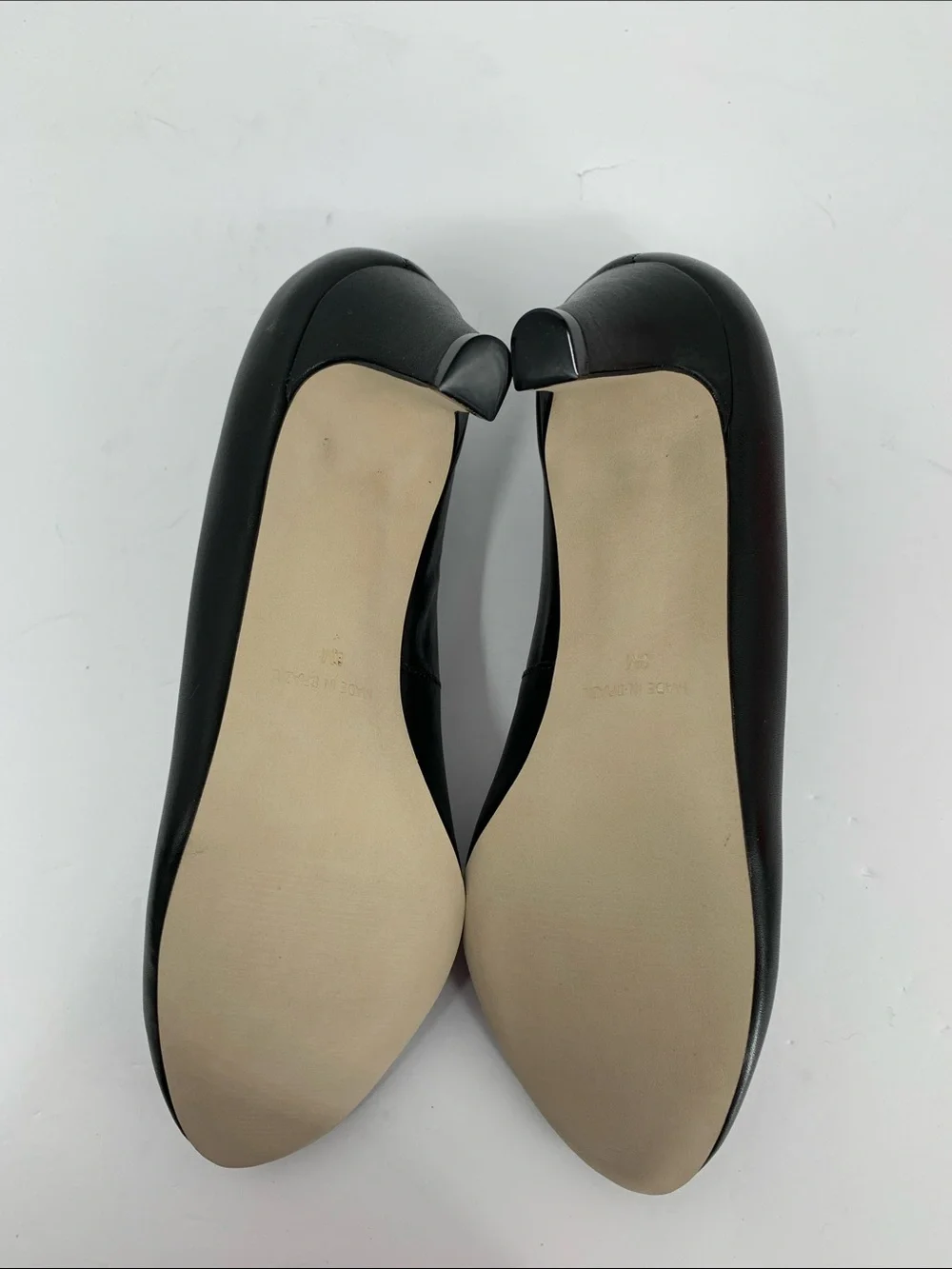 Ros Hommerson Joy II black leather pumps heel shoe comfort slip-on women new 8